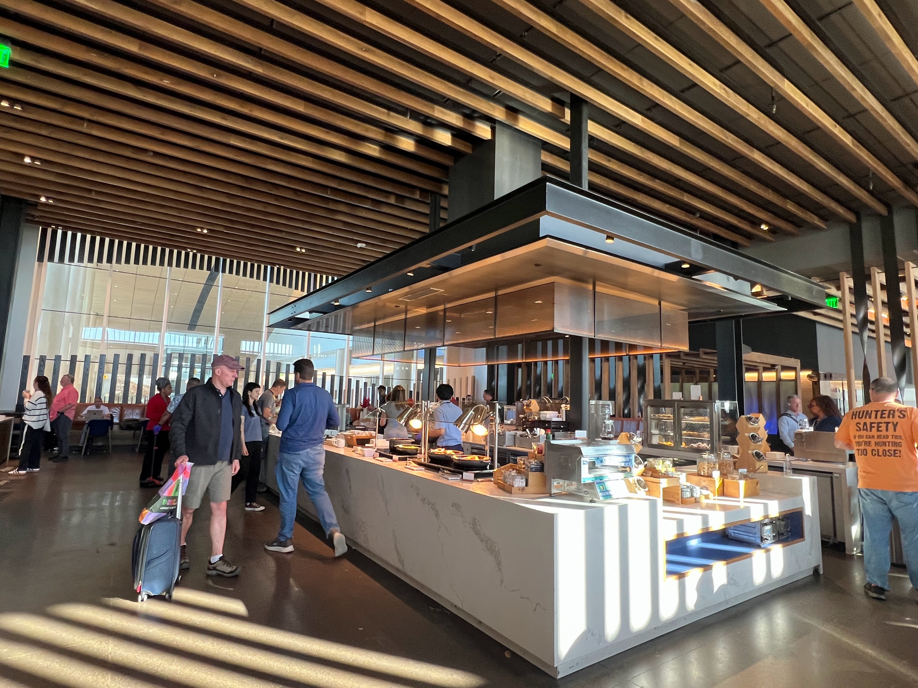 Alaska lounge in Seattle North Satellite terminal buffet