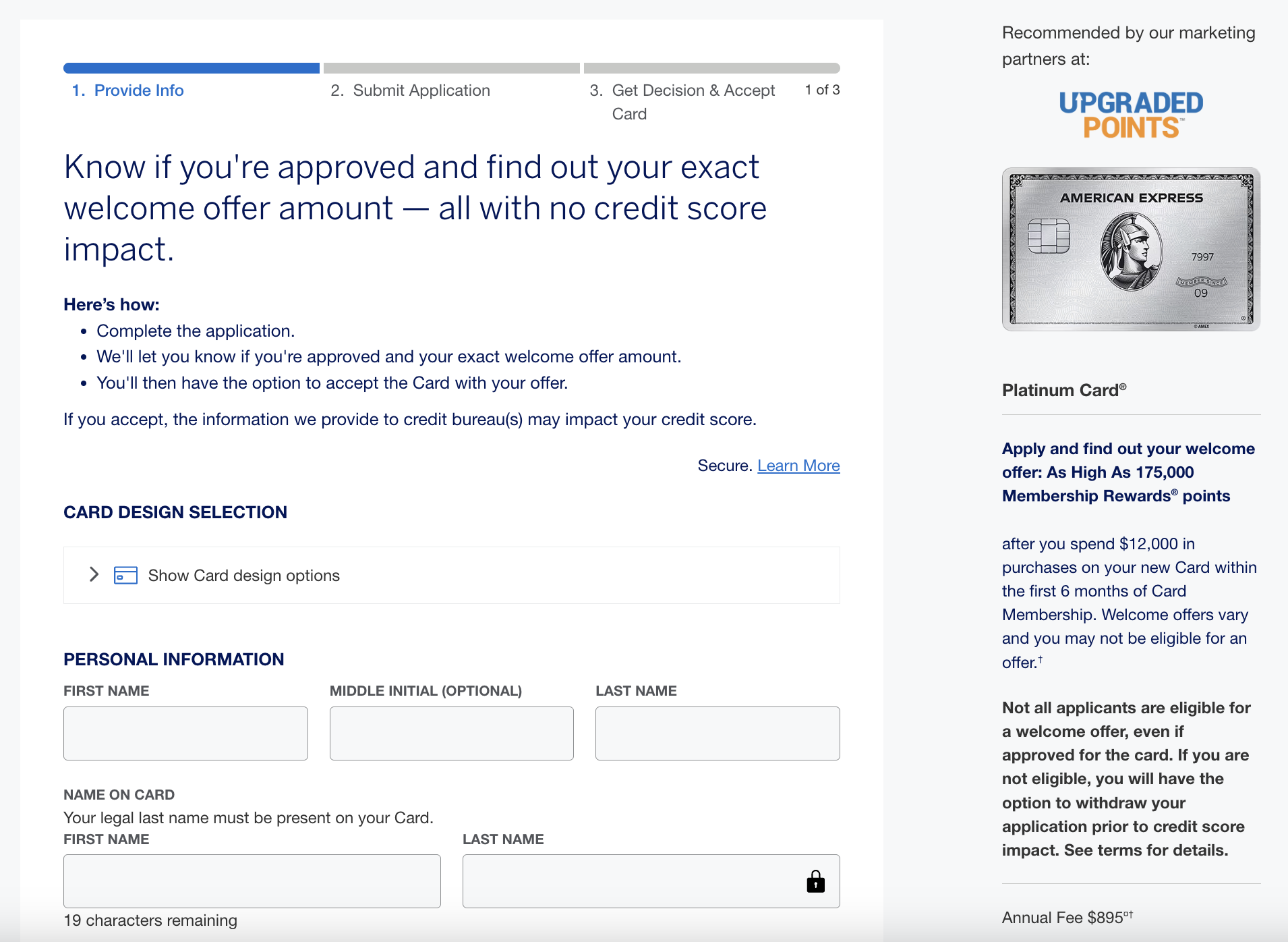 Amex Platinum 175k offer application june 2026