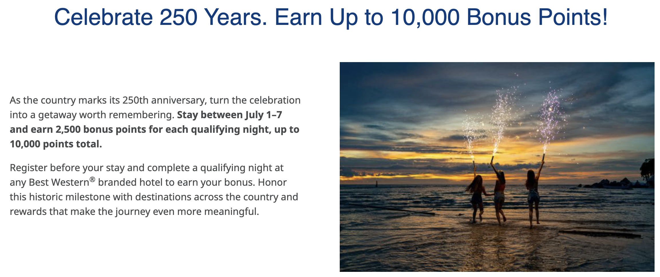 Best Western 2500 points per night promo 2026