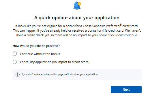 Chase Sapphire Preferred Welcome Offer Pop Up Message Chase Sapphire Preferred Welcome Offer Pop Up Message
