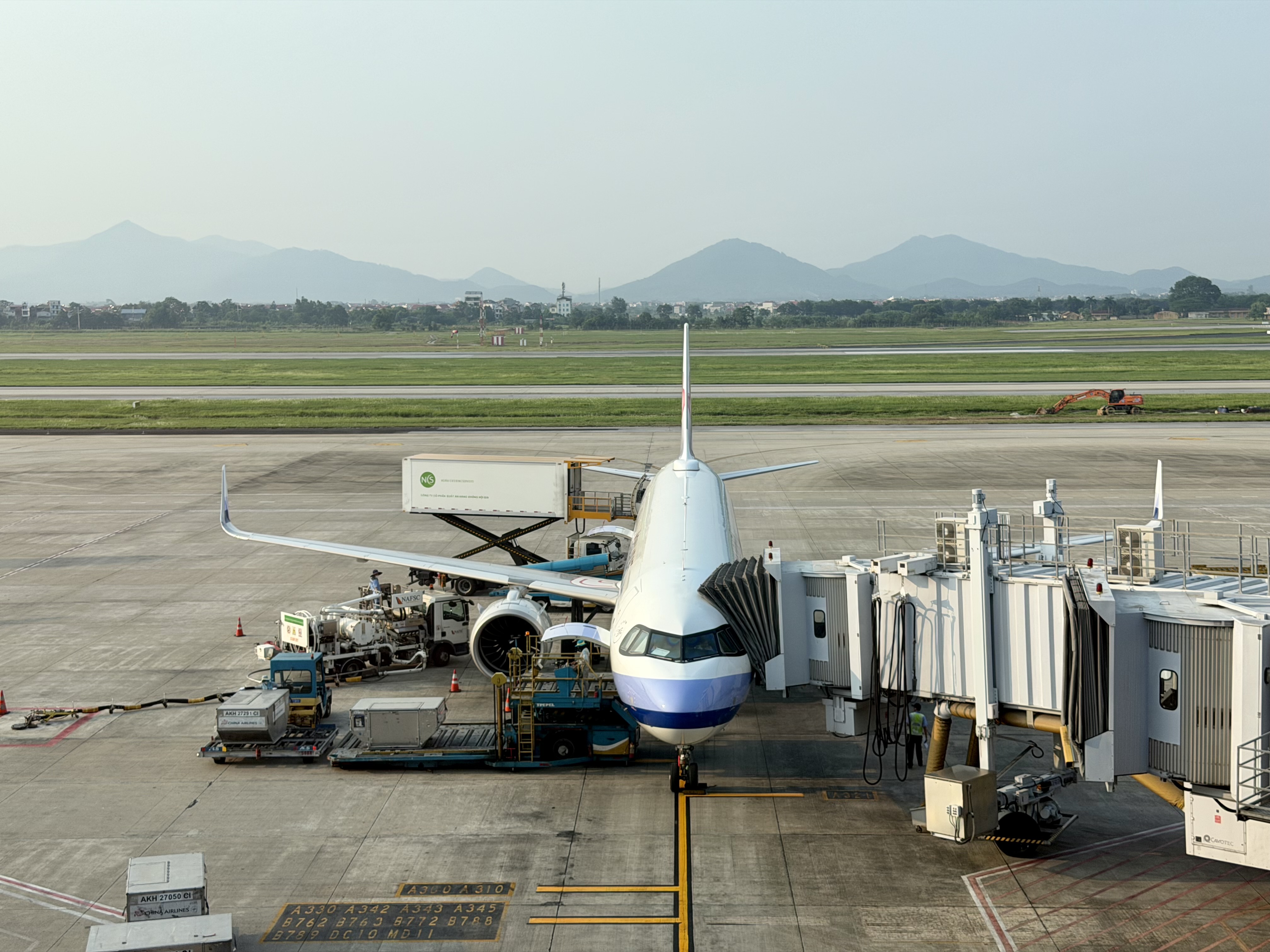 China Airlines Airbus A321neo on stand at Hanoi Airport