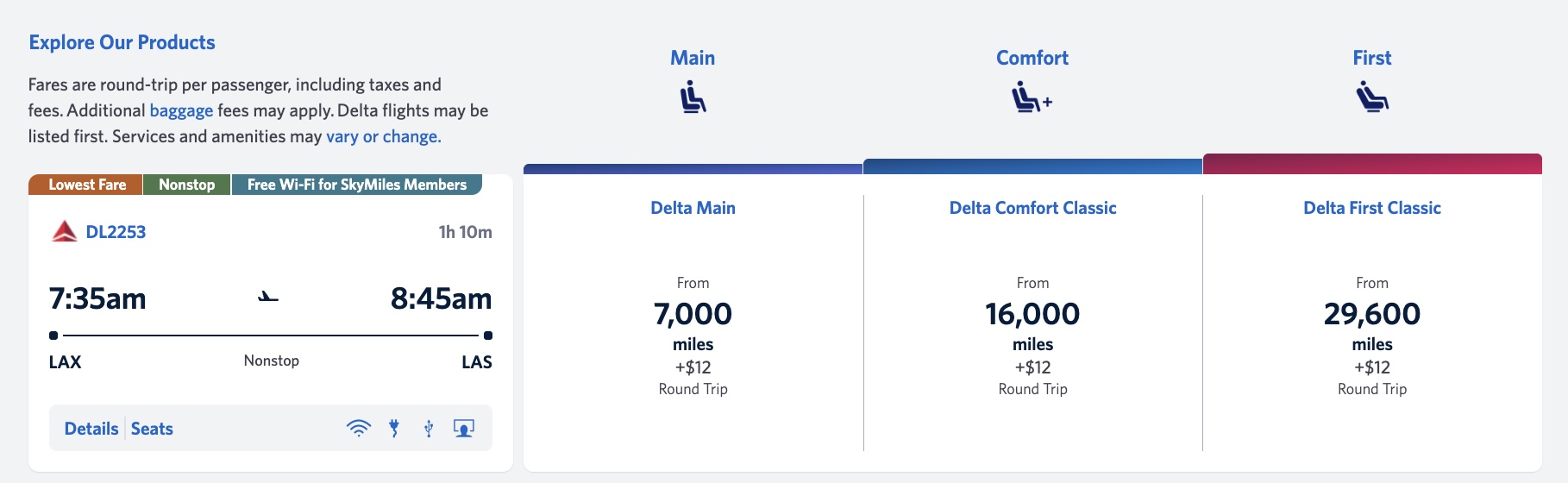 Delta award prices
