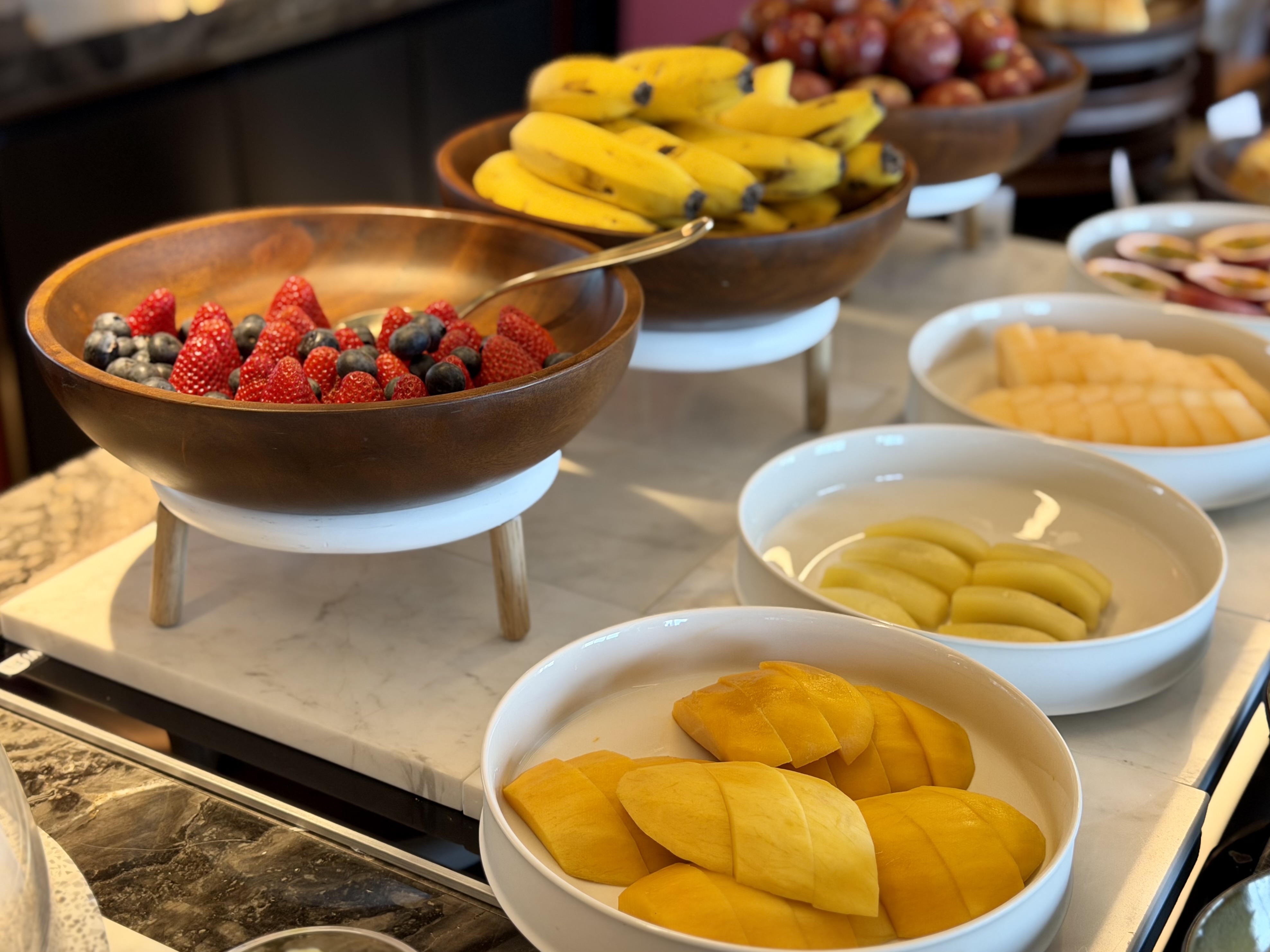 Fairmont Hanoi Gold Lounge breakfast fruit