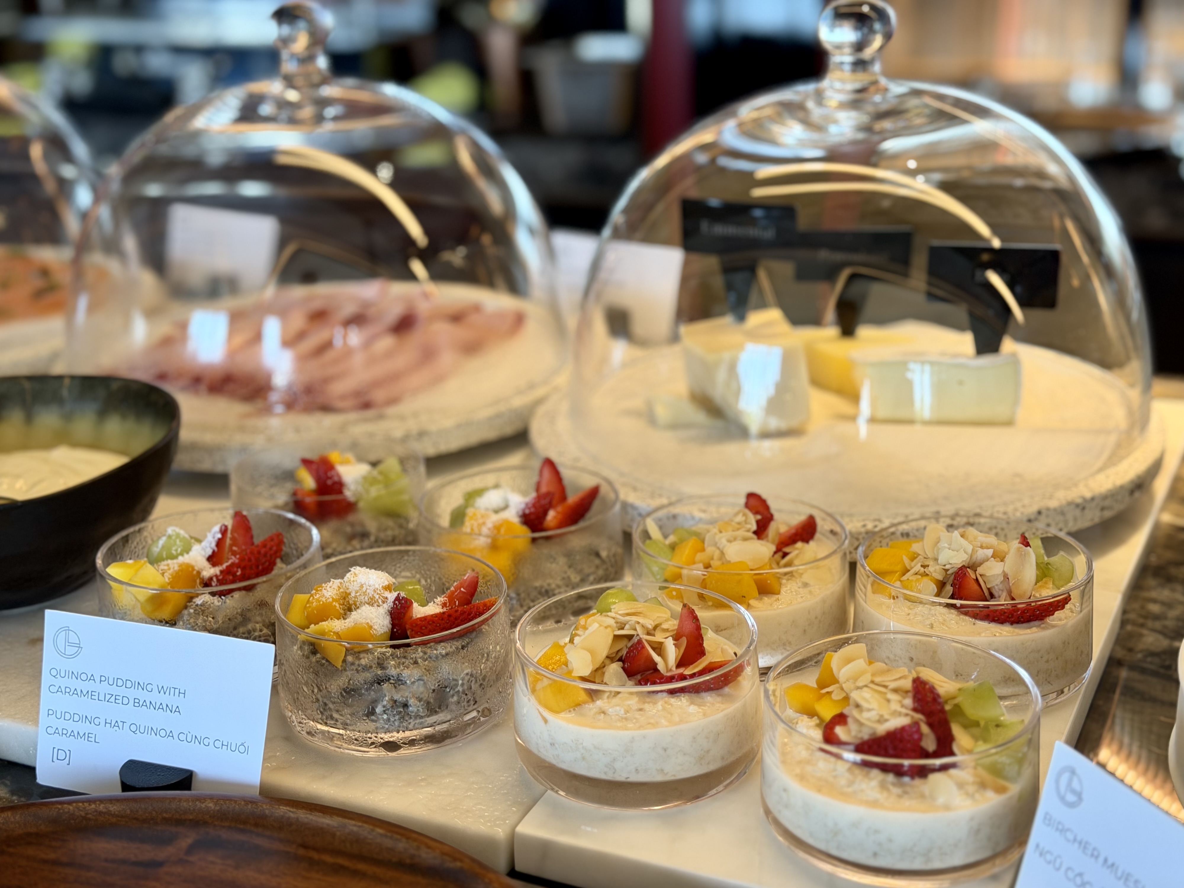 Fairmont Hanoi Gold Lounge breakfast pots