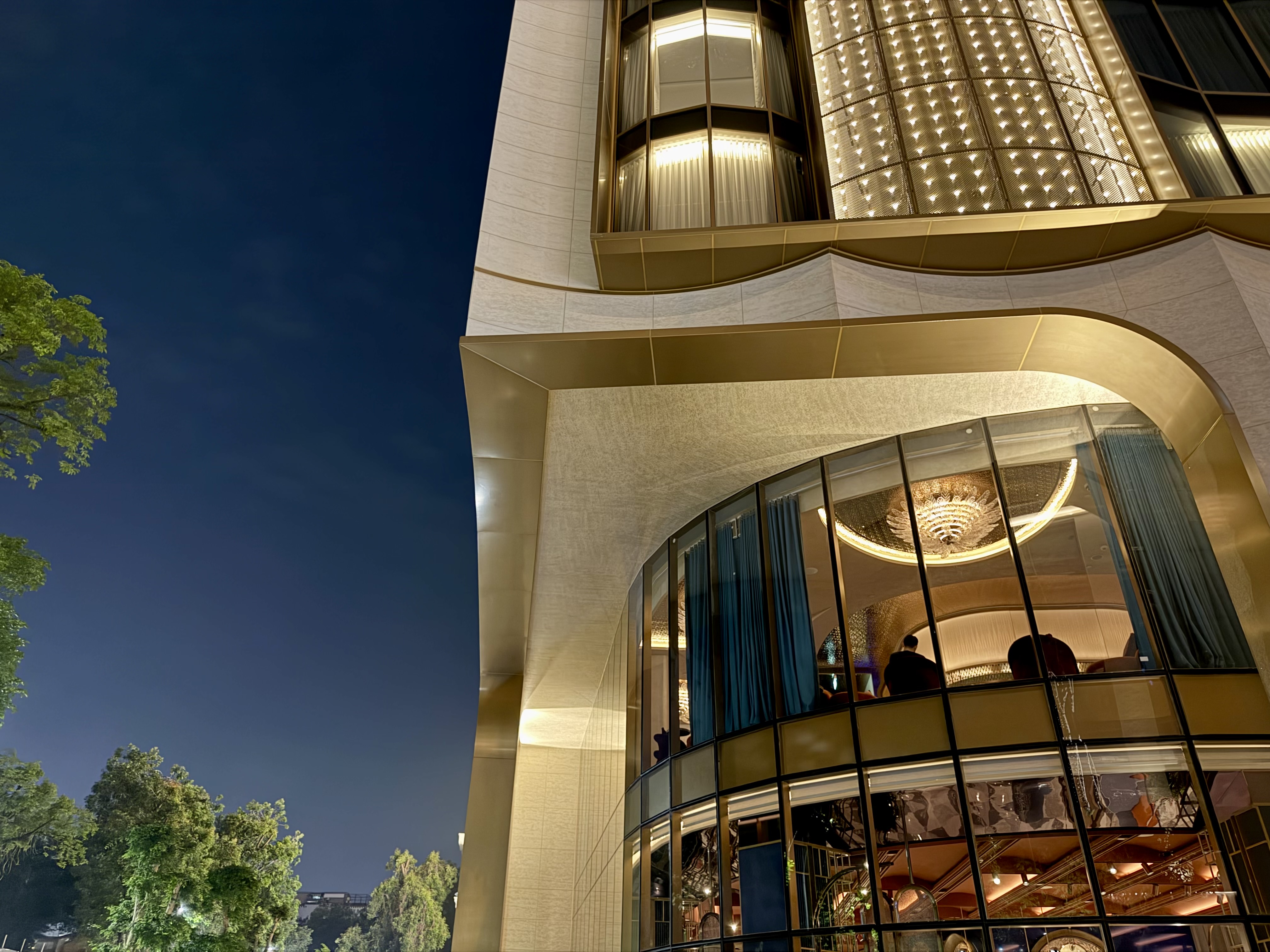Fairmont Hanoi exterior at night
