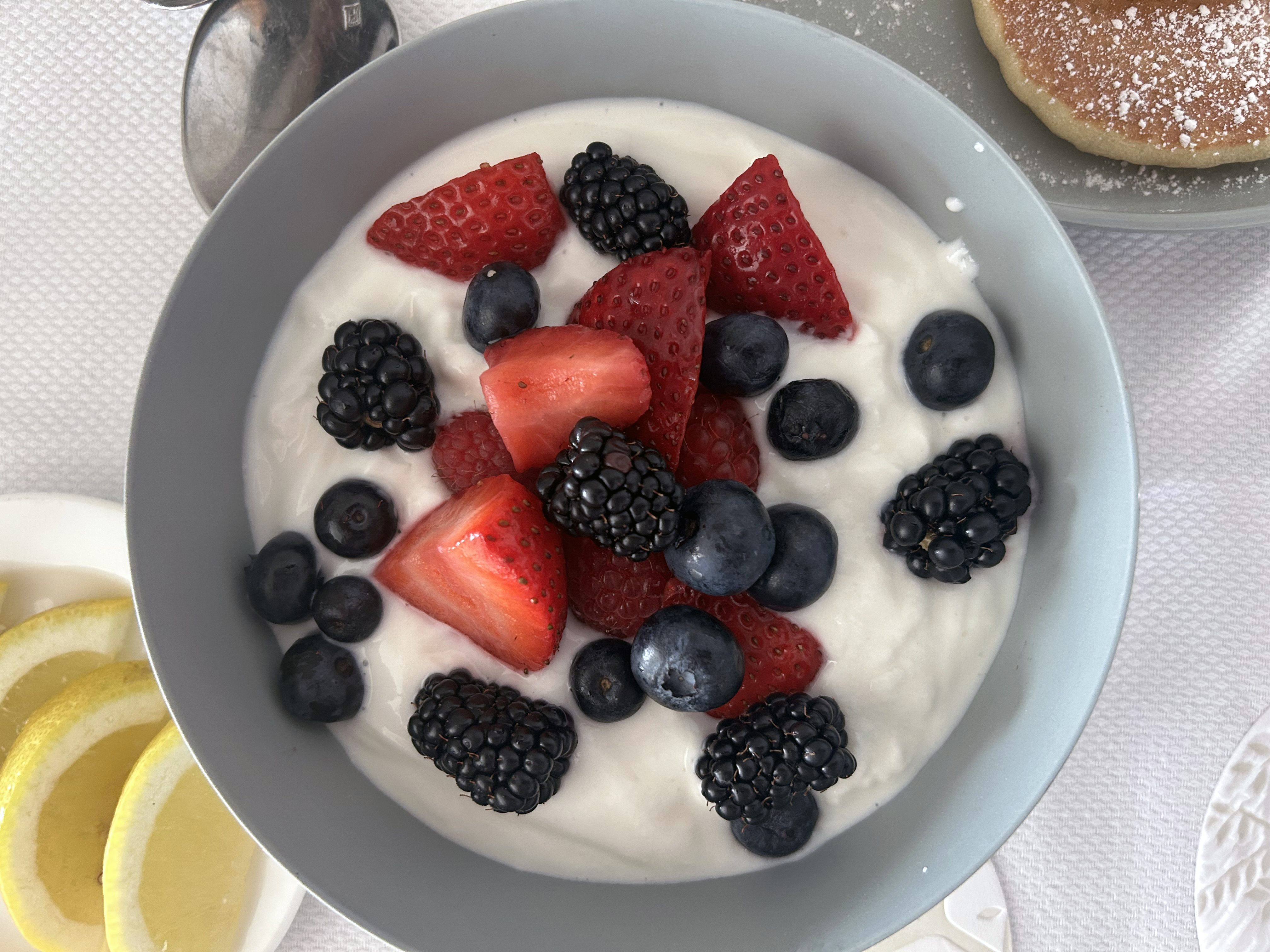 Four Seasons Chicago room service yogurt fruit