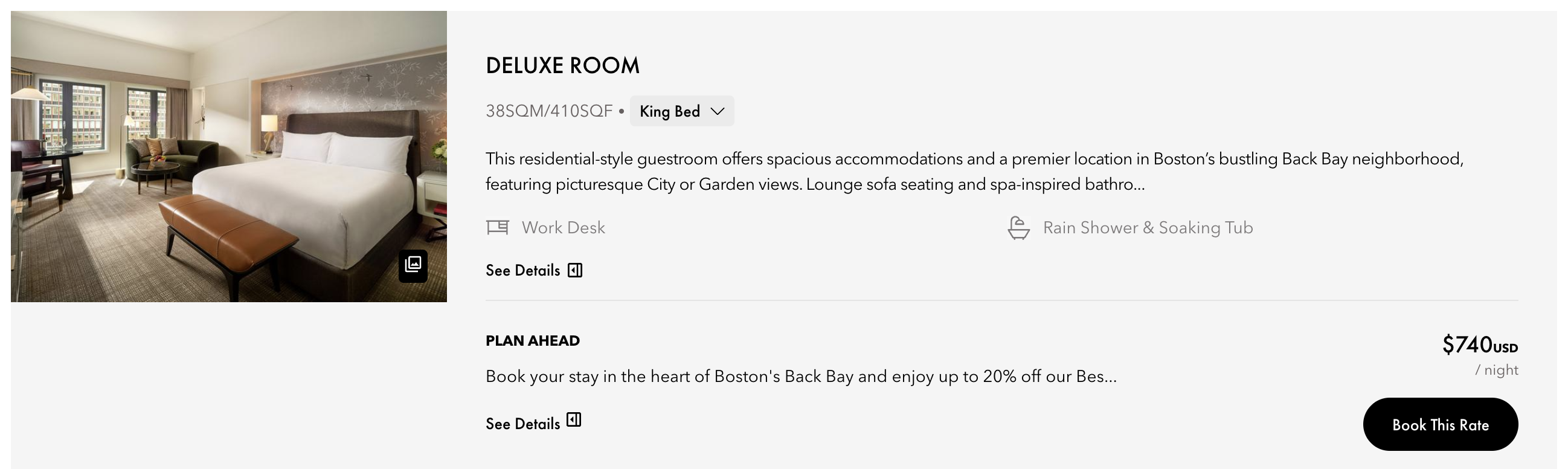 Mandarin Oriental Boston rate August 2026