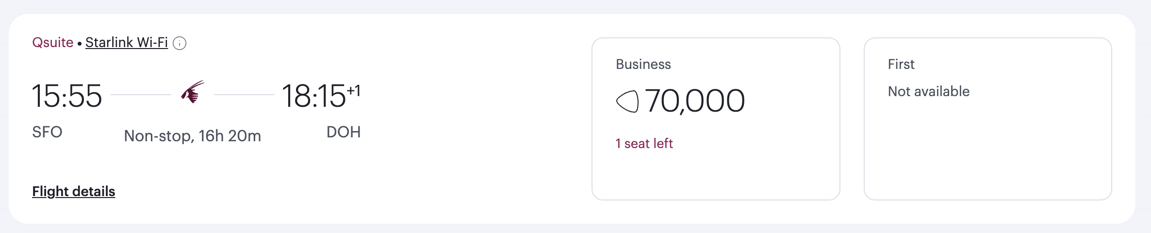 Qsuites award price. DFW DOH 70k Qsuites award price. DFW DOH 70k