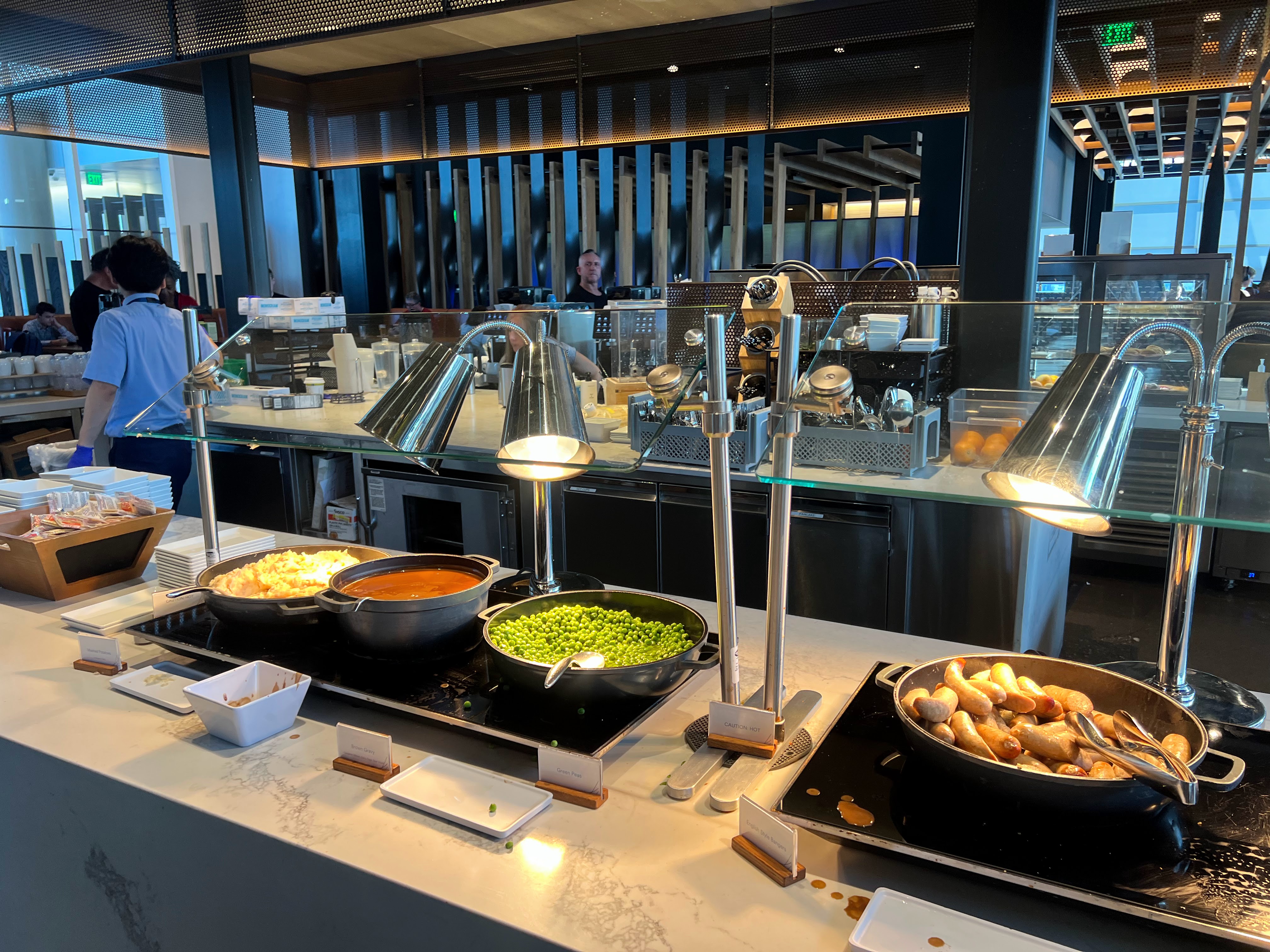 Seattle Alaska Lounge buffet close up