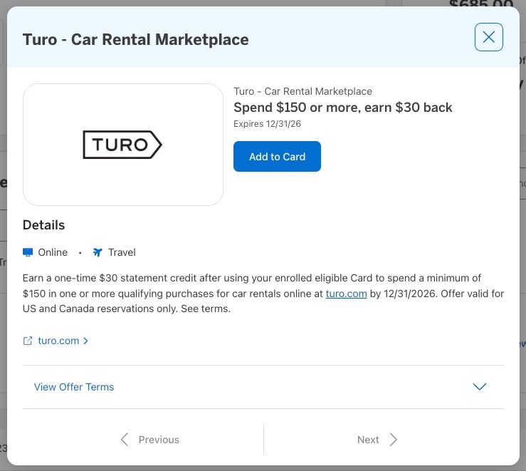 Amex Offer Turo November 2024 Turo Amex Offer