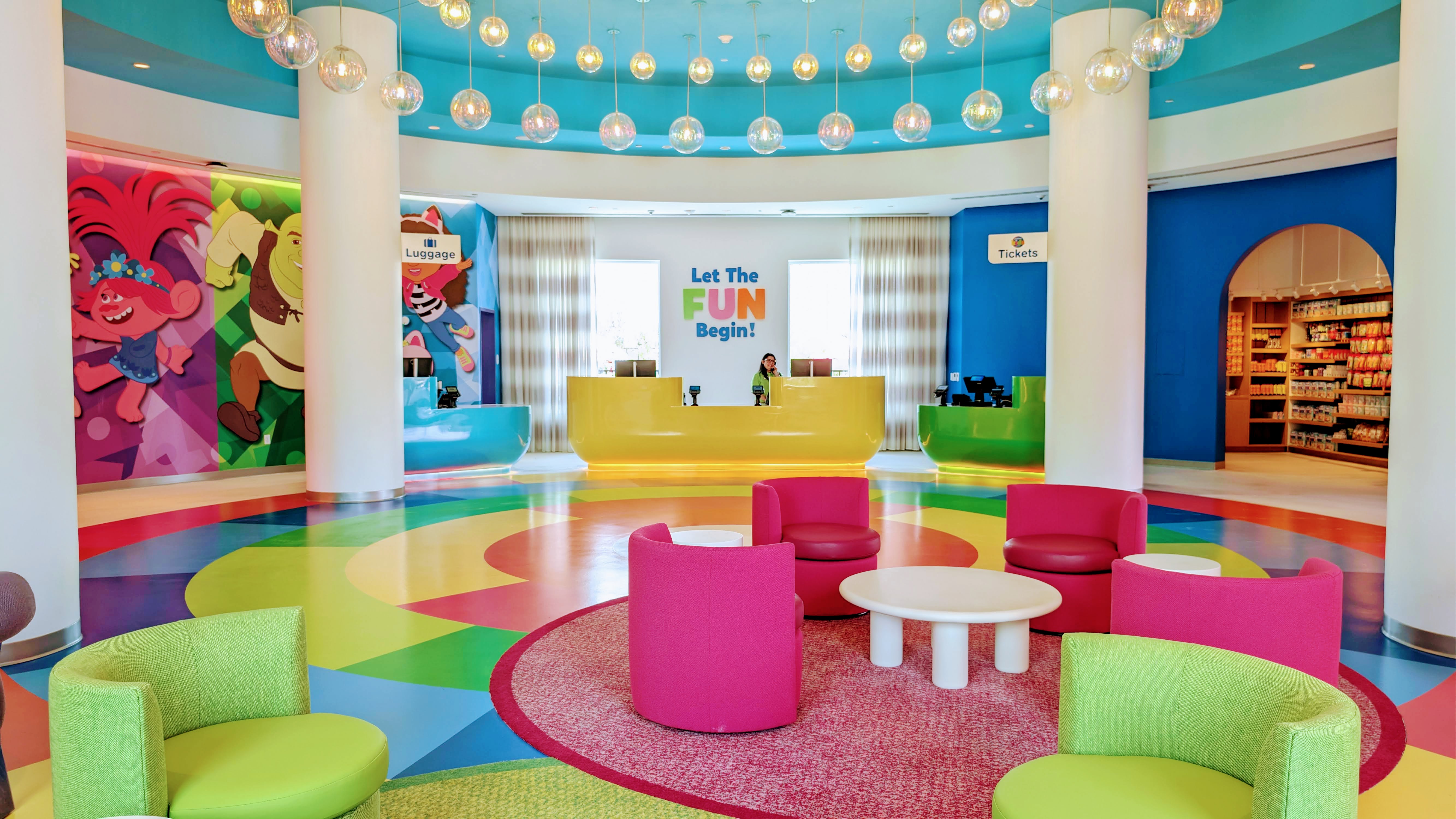Universal Kids Resort hotel lobby desk