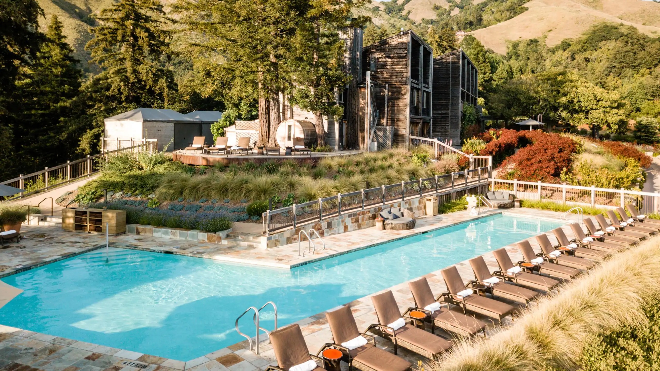 Ventana Big Sur pool hotel grounds Ventana Big Sur pool hotel grounds