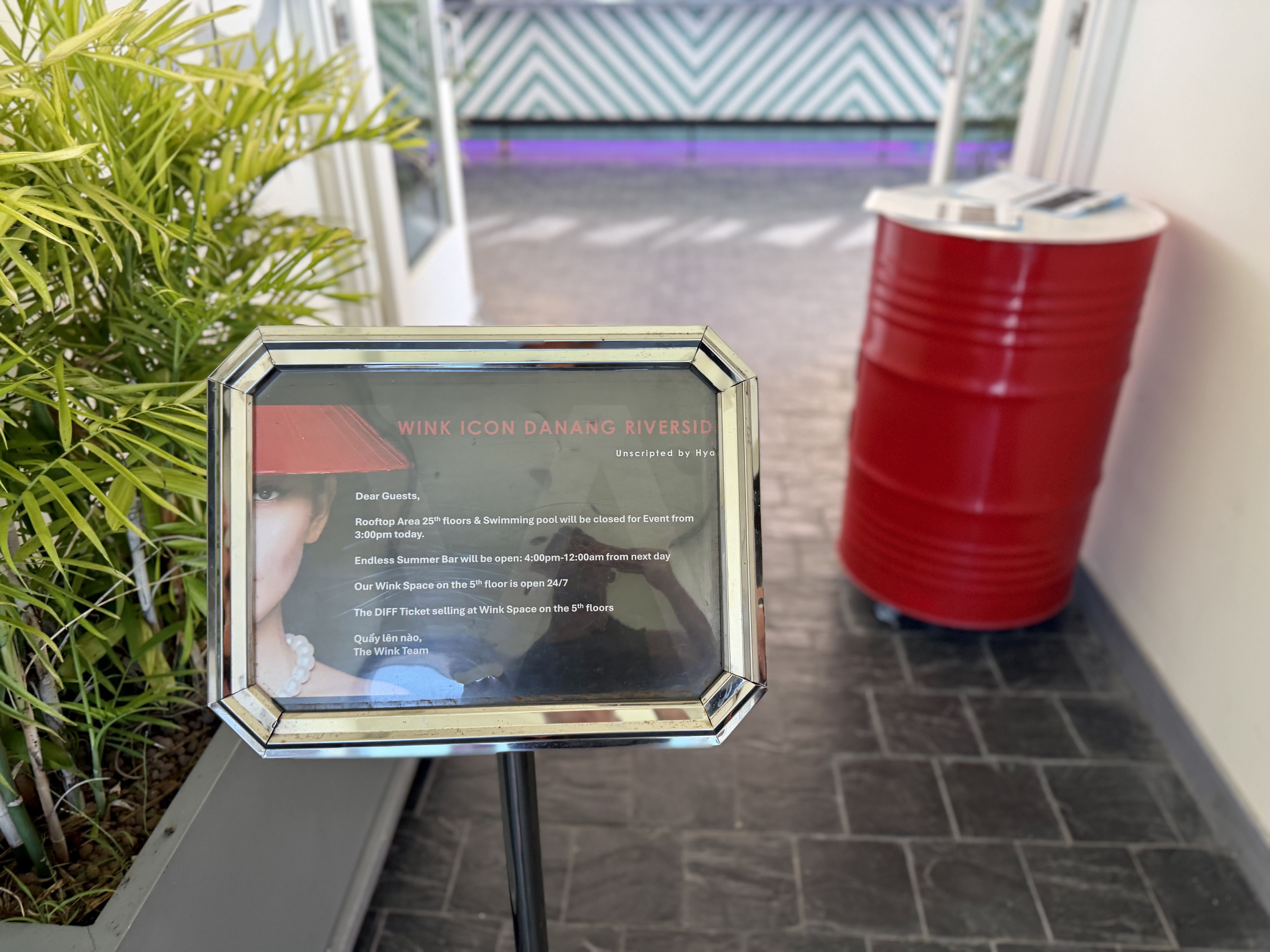 Wink Danang Riverside rooftop closure