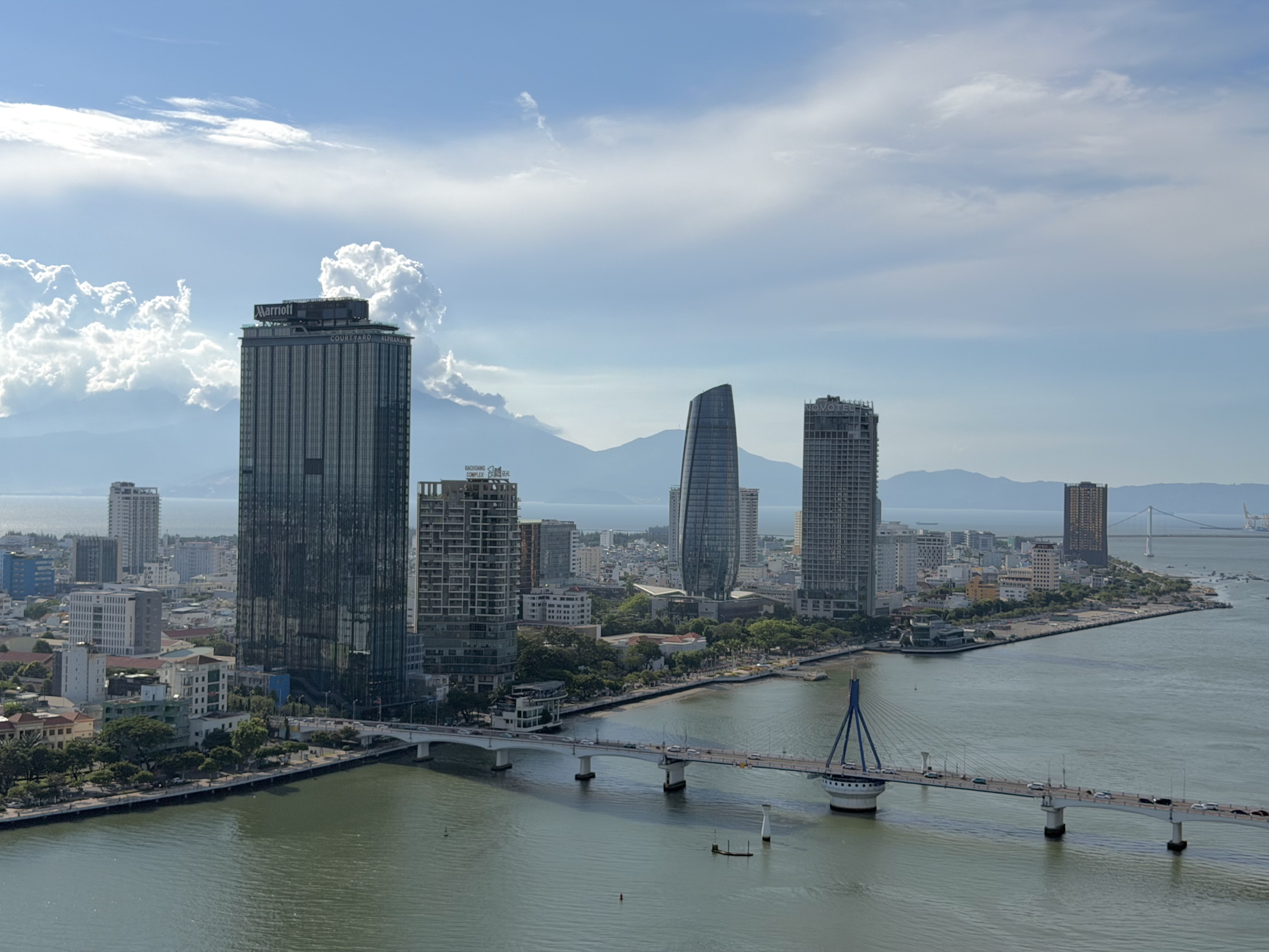 Wink Danang Riverside rooftop view