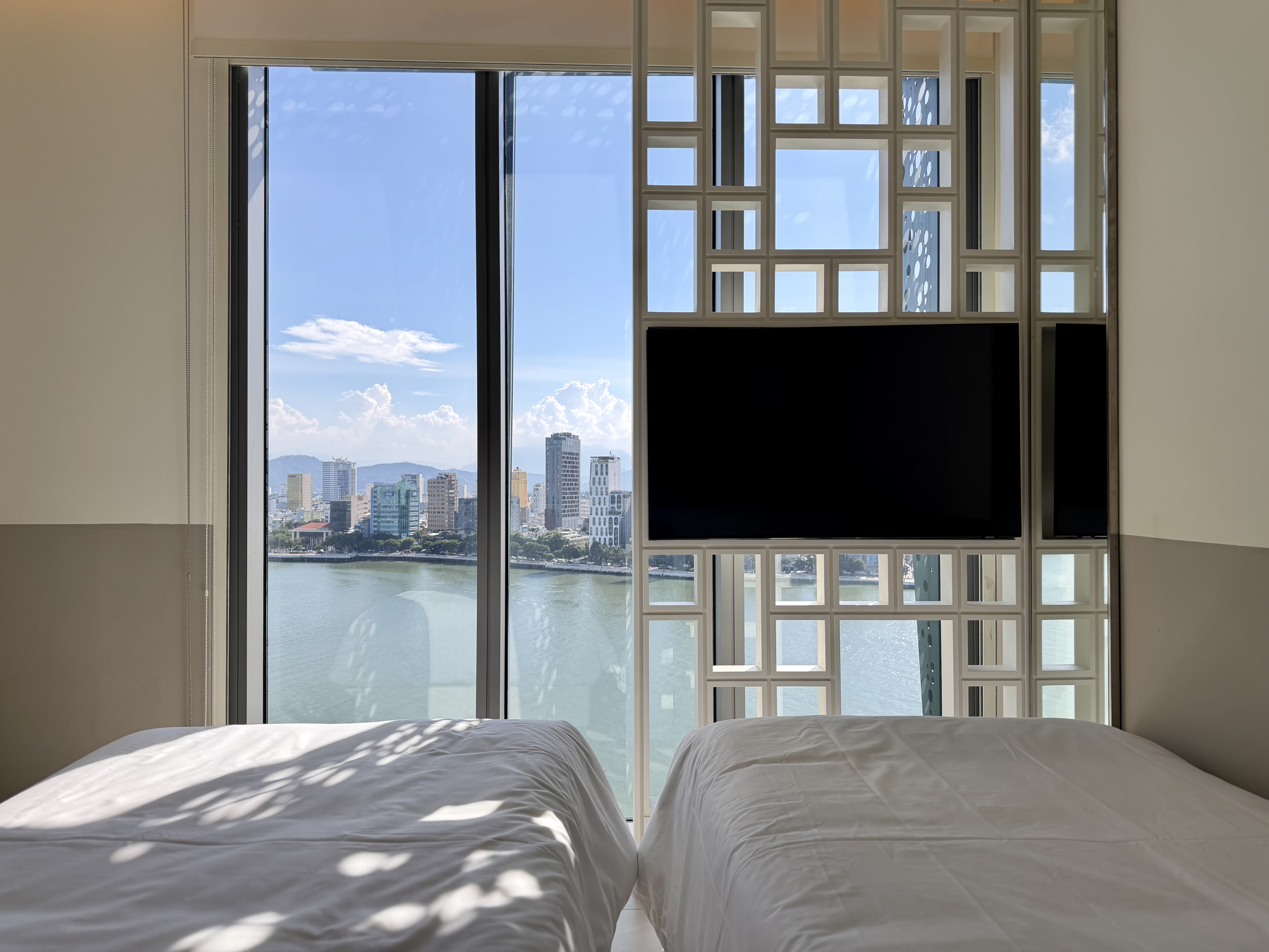 Wink Danang Riverside room view from bed