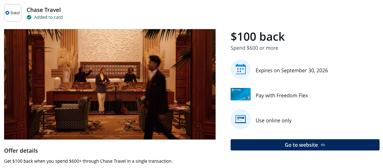 Chase Offer Chase Travel July 2026 Chase Offer Chase Travel July 2026
